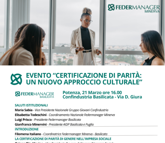 Evento Federmanager Minerva Parità di Genere