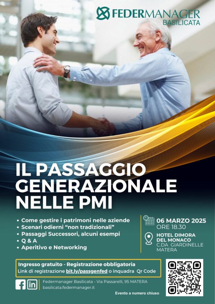 il passaggio generazionale nelle pmi